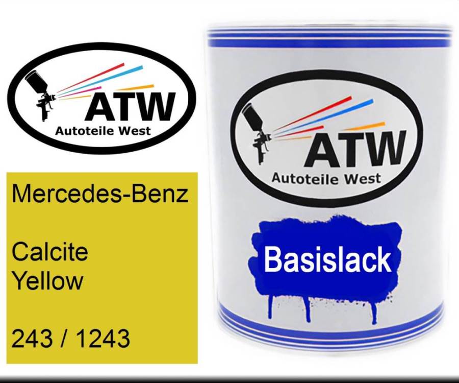 Mercedes-Benz, Calcite Yellow, 243 / 1243: 1L Lackdose, von ATW Autoteile West.